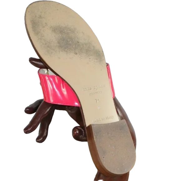 Kate Spade New York Pink And Gold Patent Slip-On Thong Style Sandal, Siz… - Picture 7 of 8